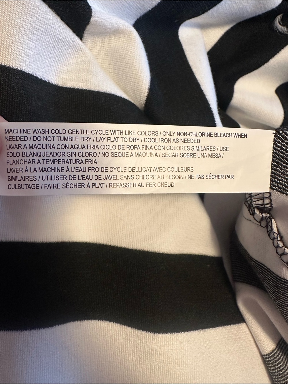 NWT Eloquii Black & White Striped Asymmetrical Tie Waist Dress Size 20 - Picture 8 of 8
